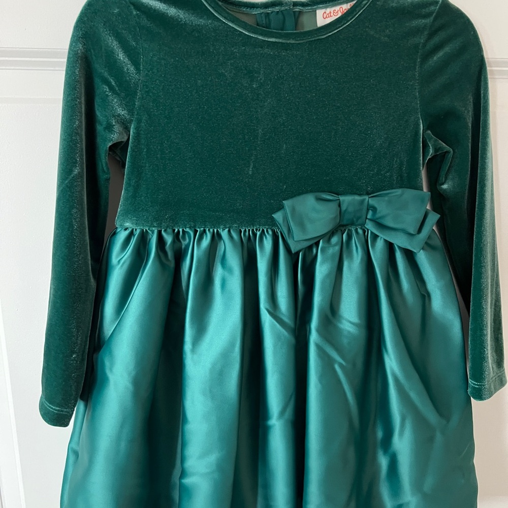 Cat & Jack Green Pleated Sundress for Wedding Guest